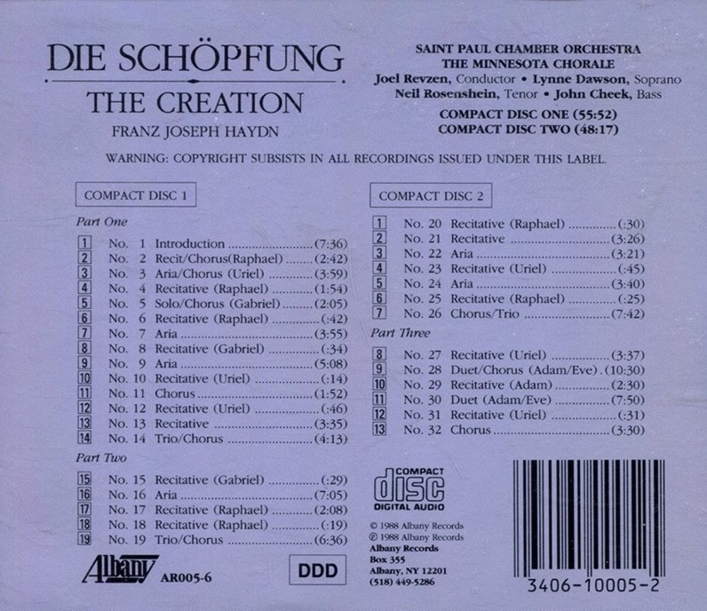 1988 - BACK COVER - The Creation